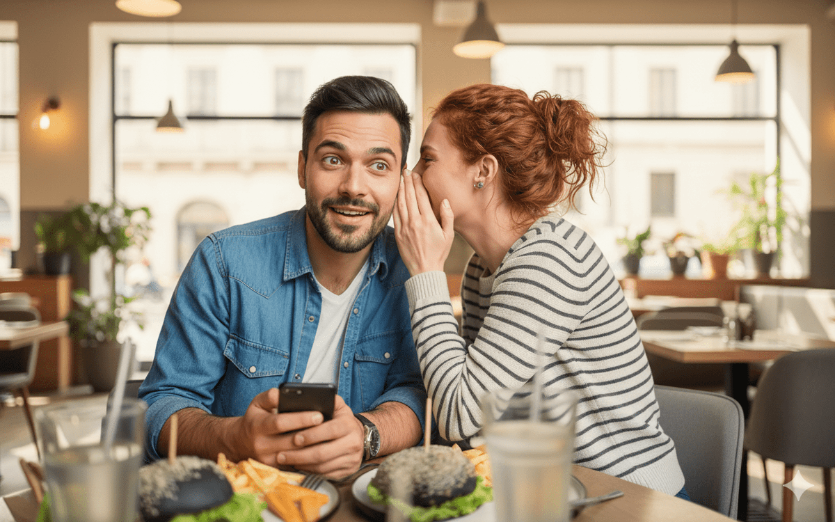 Persona che segnala un ristorante a Share Me per ricevere il premio referral